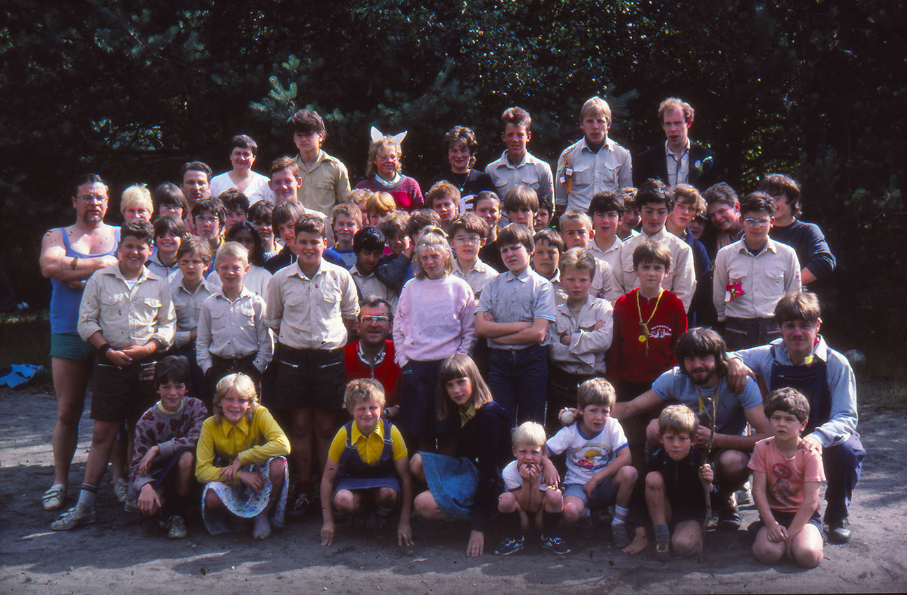 Groepsfoto kamp 1985