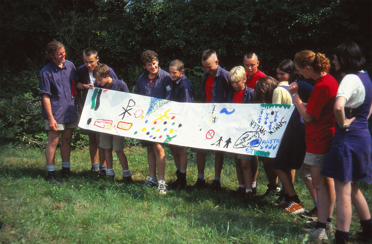Een groepsmoment van kamp 1997