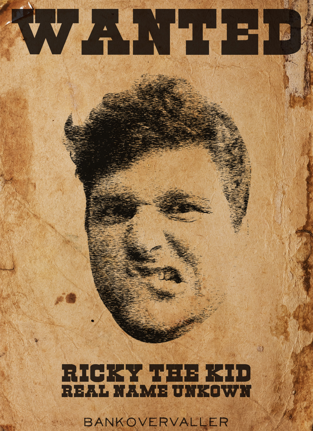 Wanted poster van Rik kamp 2014